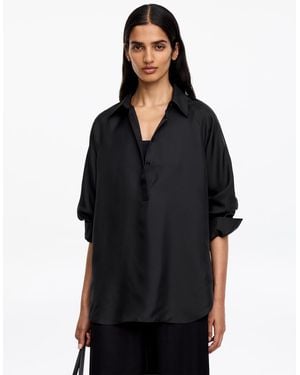 ARKET Silk Twill Shirt - Black