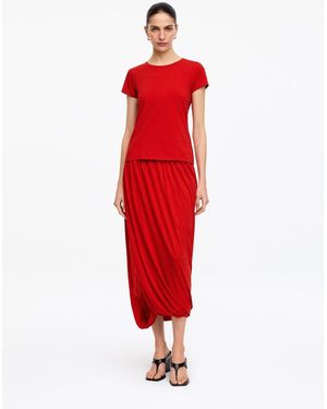 ARKET Draped Midi Skirt - Red