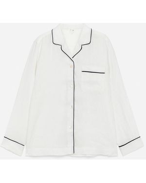 ARKET Linen Pyjama Shirt - White