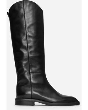 ARKET Leather Riding Boots - Green