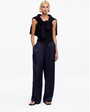 ARKET Silk Satin Trousers - Blue
