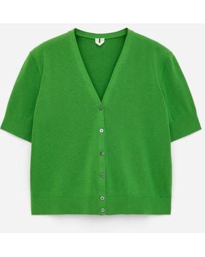 ARKET Short-Sleeve Cardigan - Green