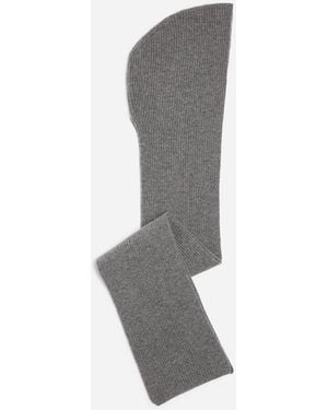 ARKET Ribbed Wool Hood - Grey