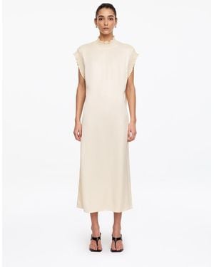 ARKET Smock-Detail Midi Dress - White
