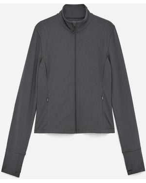 ARKET Soft Stretch Zip Jacket - Grey