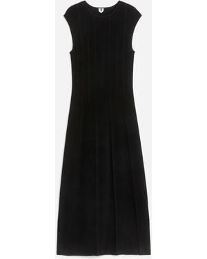 ARKET Cap-Sleeve Rib Dress - Black