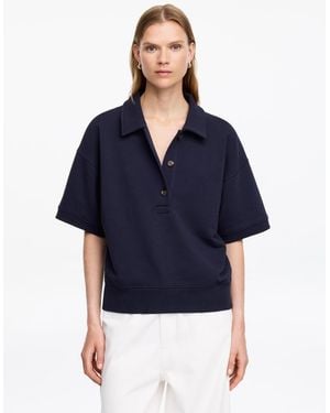 ARKET French Terry Polo Sweatshirt - Blue