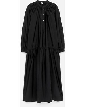ARKET Cotton Midi Dress - Black