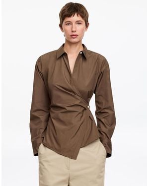 ARKET Wrap Shirt - Brown