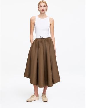 ARKET Wide Cotton Skirt - Brown