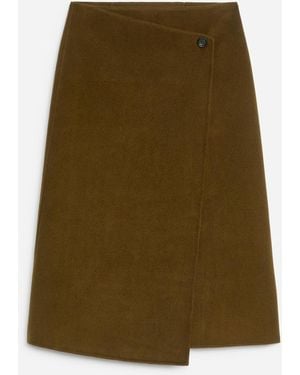 ARKET Wool-Blend Doublé Skirt - Green