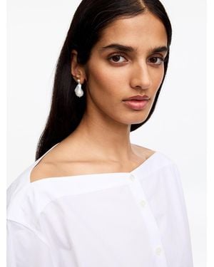 ARKET Freshwater Pearl Drop Earrings - White