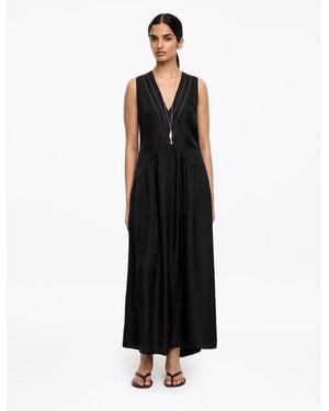 ARKET Organza-Detail Maxi Dress - Black