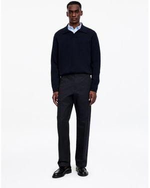 ARKET Relaxed Cotton Twill Trousers - Blue