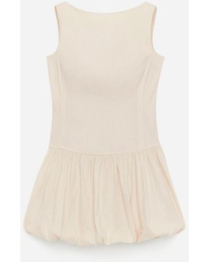 ARKET Bubble-Hem Dress - Natural