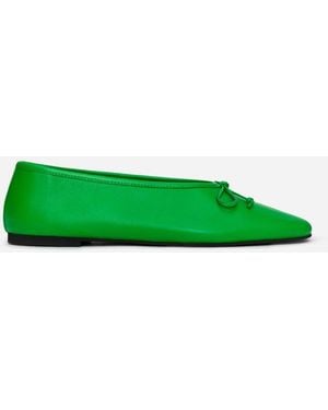 ARKET Leather Ballerinas - Green