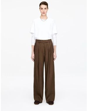 ARKET Wide Tailored Trousers - White