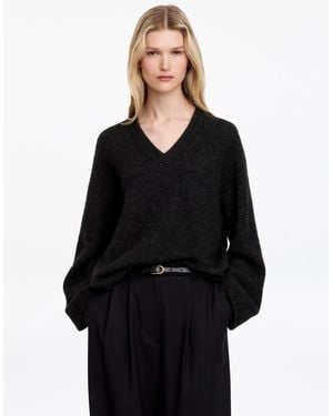 ARKET V-Pullover Aus Alpakawolle Und Wolle - Schwarz