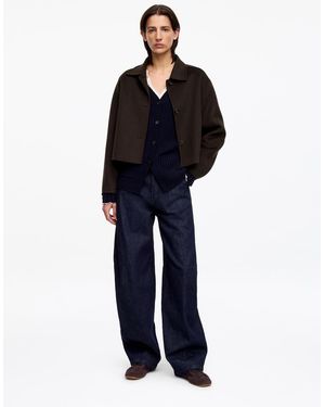 ARKET Doublé Wool-Blend Overshirt - Black