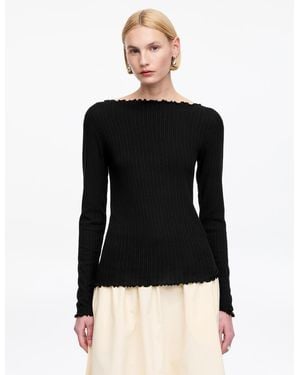 ARKET Boat-Neck Top - Black