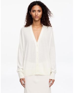 ARKET Wool-Lyocell Cardigan - White