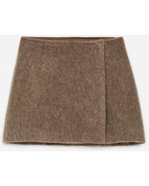 ARKET Wool-blend Mini Skirt - Natural