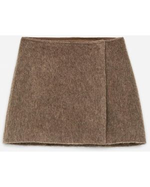 ARKET Wool-blend Mini Skirt - Natural