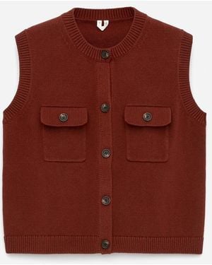 ARKET Knitted Cotton Vest - Red