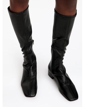 ARKET Stretch Leather Boots - Black