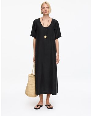 ARKET Washed Silk Dress - Black