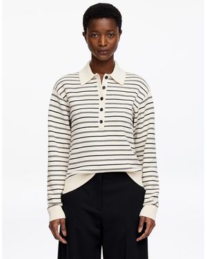 ARKET Knitted Polo Shirt - White