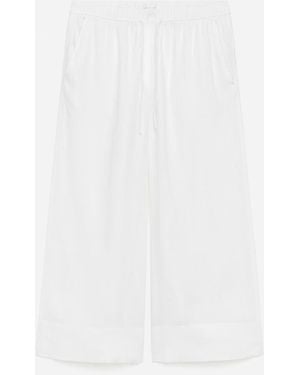 ARKET Cropped Linen Trousers - White