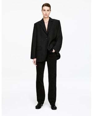 ARKET Hopsack Wool Blazer - Black