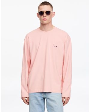 ARKET Café Long Sleeve T-Shirt - Pink