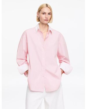 ARKET Relaxed-Fit Poplin Shirt - Pink