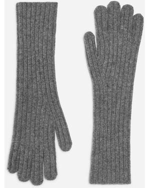 ARKET Lange Wollhandschuhe - Grau