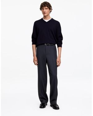 ARKET Relaxed Wool Trousers - Blue