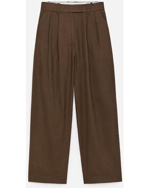 ARKET Wide Tailored Trousers - White