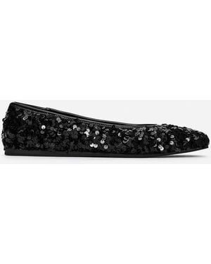 ARKET Sequin Ballerina Flats - Black