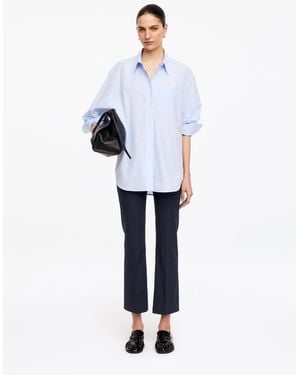 ARKET Linen-Cotton Kick-Flare Trousers - White