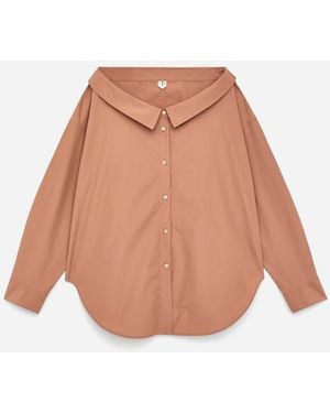 ARKET Open-Neck Blouse - Grey