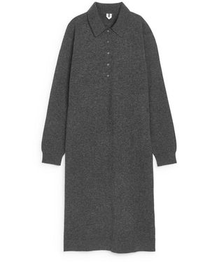 ARKET Maxi Wool Dress - Grey