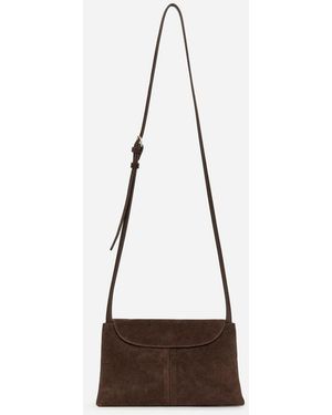 ARKET Split Suede Crossbody Bag - White