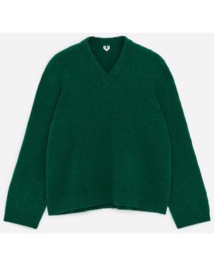 ARKET Relaxed Alpaca Wool Blend Jumper - Green