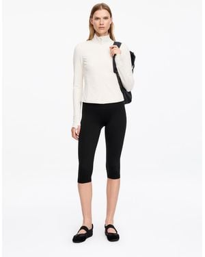 ARKET Soft Stretch Capri Leggings - White