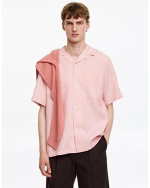 ARKET Relaxed Linen Resort Shirt - Pink