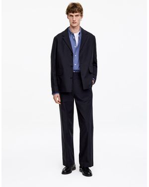 ARKET Cotton Hopsack Blazer - Blue