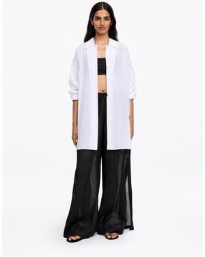 ARKET Ramie Drawstring Trousers - White