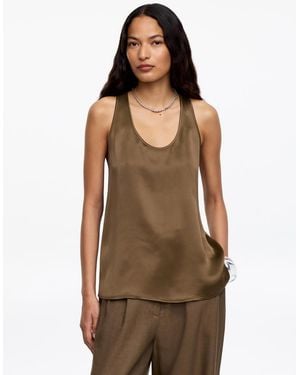 ARKET Sporty Satin Top - Brown