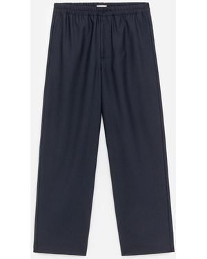 ARKET Relaxed Wool Blend Trousers - Blue